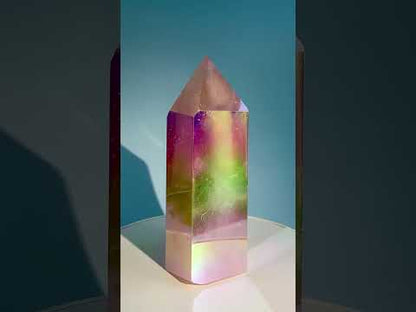 Aura Rose Quartz Tower – Option A (Small)