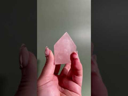 Rose Quartz Geometric Prism