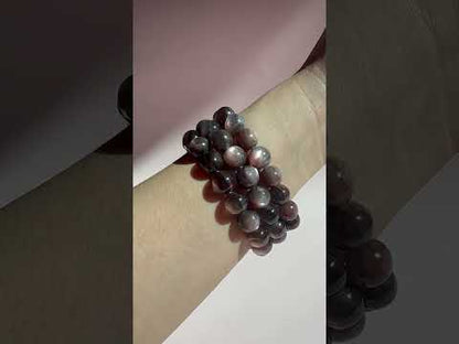 11mm HQ Lepidolite Purple Mica Bracelet