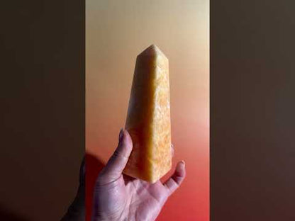 Orange Calcite Tower – Option F | Collector Statement Crystal, Vitality & Creative Energy