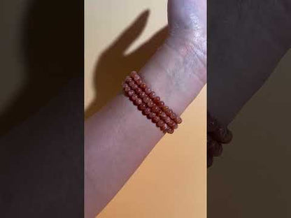 5mm Sunstone Beaded Bracelet | Joy, Confidence & Abundance Energy