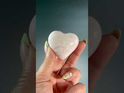 Peruvian Pink Mangano Calcite Heart UV Reactive – Option B