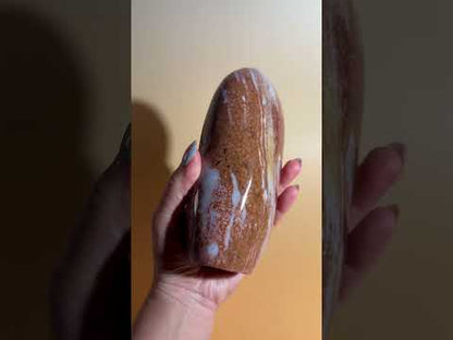 Orange & Peach Ocean Jasper Standing Freeform - Option D | One of a Kind Joy, Renewal & Collector Crystal