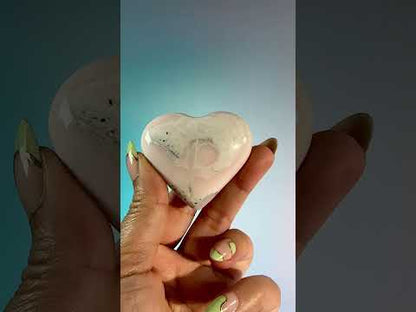 Peruvian Pink Mangano Calcite Heart UV Reactive – Option A