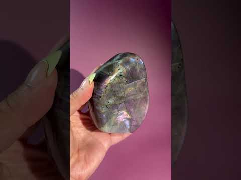 Large Purple Flash Labradorite Standing Freeform – Option G