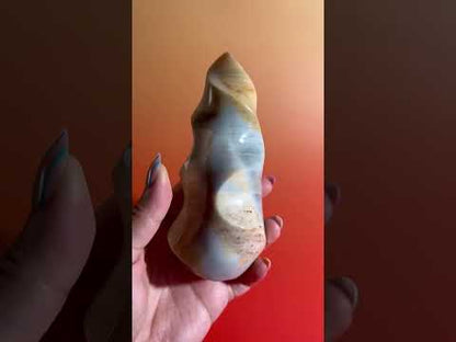 Sea Jasper Flame Option C | One-of-a-Kind Polished Ocean Jasper Style Crystal