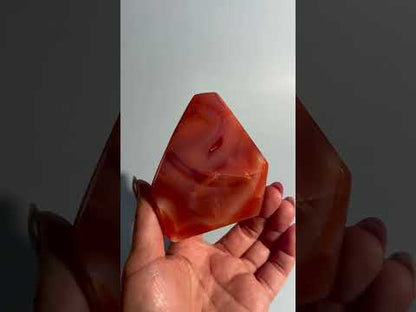Carnelian Agate Geometric Freeform – Option I | Abundance, Determination & Prosperity Energy