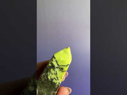 Perfectly Imperfect Serpentine with Pyrite Tower (Peru) Option A Misfit | Chipped Tip | Grounding Crystal